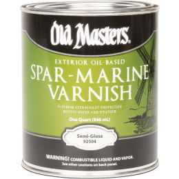 Old Masters 1Qt Semi-Gloss Oil Based Spar Marine Varnish