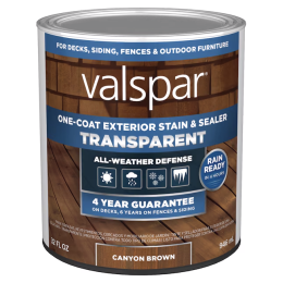 Valspar qt Canyon Brown One-Coat Transparent Stain & Sealer