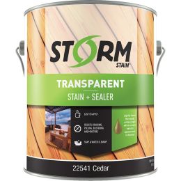 Storm 1gal Transparent Stain & Sealer Dual Dispersion Cedar 100 VOC