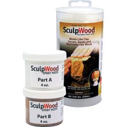 System Three 8 oz. Kit Sculpwood Two Part Epoxy 4 oz. Resin & 4 oz. Hardener