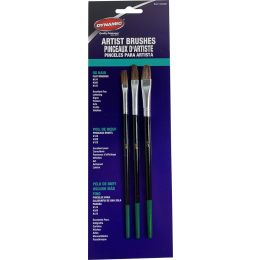 Dynamic 3pc Flat Ox Hair Artist Brush Set