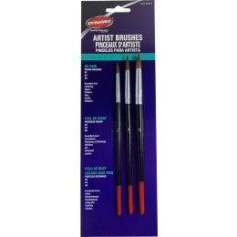 Dynamic 3pc Round Ox Hair Artist Brush Set