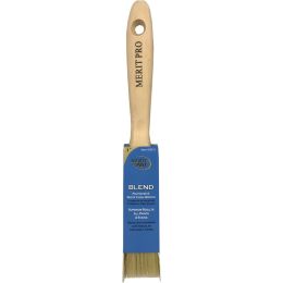 Merit Pro 1" White China Bristle Polyester Beavertail Brush