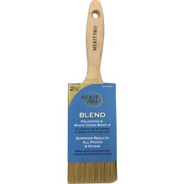 Merit Pro 2-1/2" White China Bristle Polyester Beavertail Brush