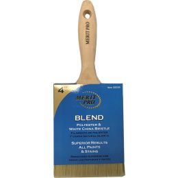 Merit Pro 4" White China Bristle Polyester Beavertail Brush
