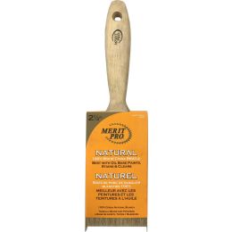 Merit Pro 2-1/2" 100% White Bristle Beavertail Handle Brush