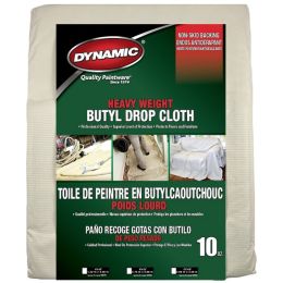 Dynamic 9' x 12' (2.74m x 3.66m) 10oz Heavy Weight Butyl Drop Cloth