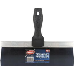 Dynamic 12" Blue Steel Taping Knife with Black Plastic Handle