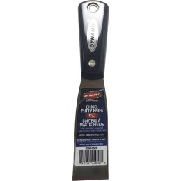 Dynamic 1-1/4" Nylon Handle Stiff Chisel Putty Knife with Carbon Steel Blade