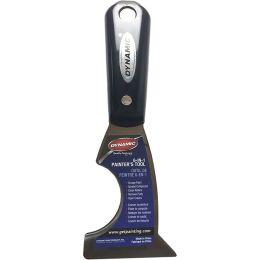 Dynamic 6-in-1 Nylon Handle Painters Tool with Hammer Cap and Carbon Steel Blade