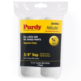 Purdy 4-1/2" x 3/8" Nap Altitude Jumbo Mini Microfiber/Polyester Blend Roller Cover (2pk)