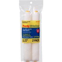 Purdy 6-1/2 x 1/4" Nap Woven Dralon White Dove Mini Roller (2pk)