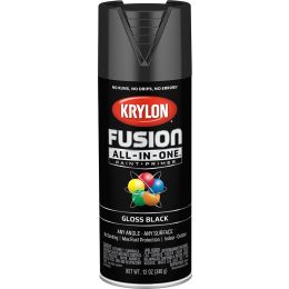 Krylon 12 oz. Gloss Black Fusion All-In-One Spray