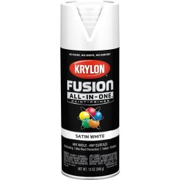 Krylon 12 oz. Satin White Fusion All-In-One Spray