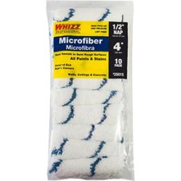 Whizz 4" Microfiber Blue Stripe 1/2" Nap Mini Roller 10Pk