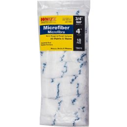 Whizz 4" Microfiber Blue Stripe 3/4 Nap Mini Roller 10Pk