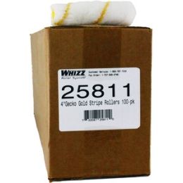 Whizz 4" Gold Stripe Acrylic 1/2" Nap Mini Roller (Case of 100)