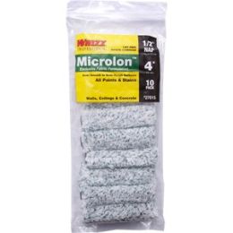 Whizz 4" Microlon 1/2" Nap Mini Roller Cover 10Pk