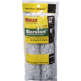 Whizz 6" x 1/2" Nap Microlon Mini Roller 2pk
