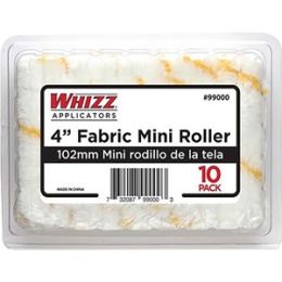 Whizz 4" Yellow Stripe Acrylic 1/2" Nap Mini Roller Clamshell 10Pk