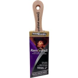 ArroWorthy 2" Rembrandt NYLYN Polyester Semi-Oval Tiny Trimmer Angle Sash Paint Brush