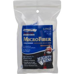 ArroWorthy 4" x 3/8" Nap Microfiber Jumbo Cage Roller Covers (2pk)