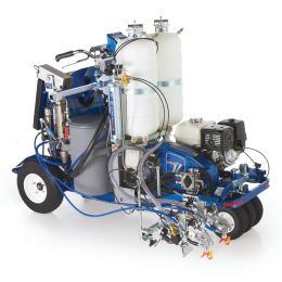 Graco LineLazer V 250DC HP Reflective Series Dual Color Self-Propelled Gas Hydraulic Airless Line Striper, Pressurized EZ Bead System, & LazerGuide 3000System w/ Two Automatic Guns & Two Tanks
