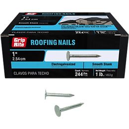 Grip-Rite 1lb 1" Electrogalvanized Roofing Nail