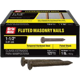 Grip-Rite 1lb 1-1/2" Fluted Masonry Nail