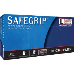 Microflex 13mil Lrg Safegrip Latex Glove 50pk