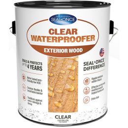 SEAL-ONCE 1gal Clear Semi-Transparent Exterior Wood Stain & Waterproofer