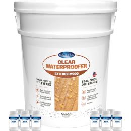 Seal-Once 5gal Black Double Strength Semi-Transparent Exterior Wood Stain & Waterproofer