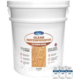 Seal-Once 5gal Black Single Strength Semi-Transparent Exterior Wood Stain & Waterproofer