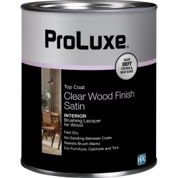 ProLuxe 1qt Satin Clear Interior Wood Finish Brushing Lacquer