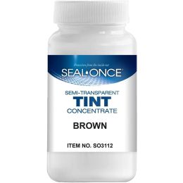SEAL-ONCE 4oz Brown Semi-Transparent Wood Stain Tint Concentrate