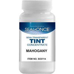 Seal-Once 4oz Mahogany Semi-Transparent Wood Stain Tint Concentrate
