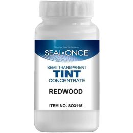 SEAL-ONCE 4oz Redwood Semi-Transparent Wood Stain Tint Concentrate
