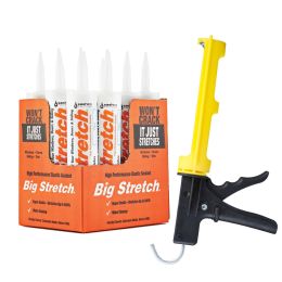 T4P Sashco White Big Stretch & Dripless Caulk Gun Bundle