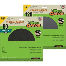Gator 9" Hook & Loop Radial Drywall Sanding Discs 5pk
