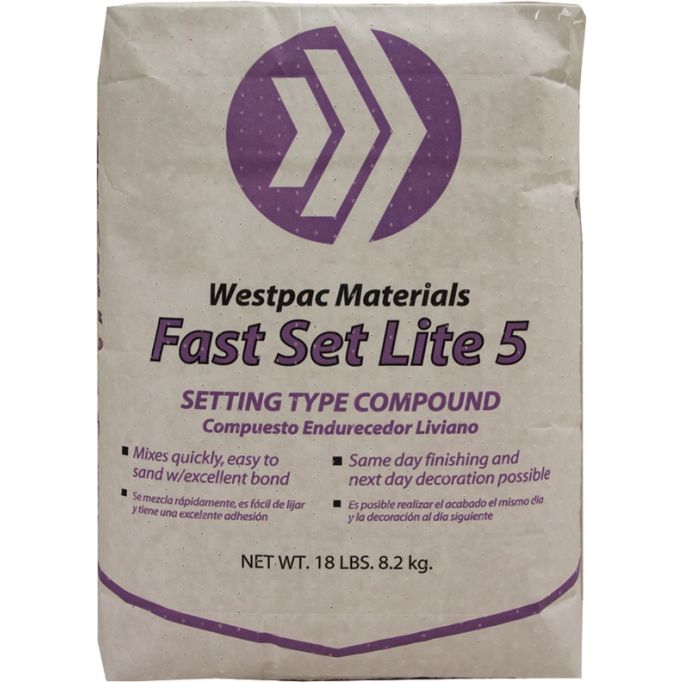 Westpac 18Lb Bag Fast Set Lite 5 Min Joint Compound Powder