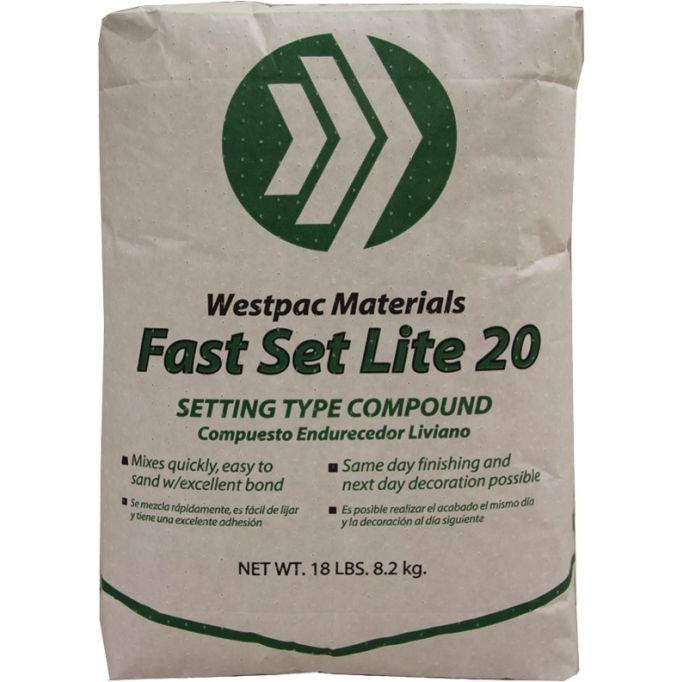 Westpac 18Lb Bag Fast Set Lite 20 Min Joint Compound Powder