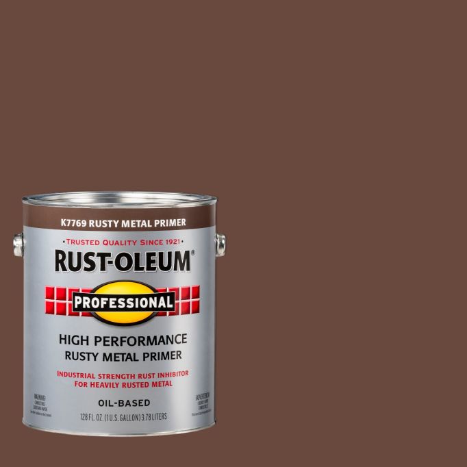 Rust-Oleum 1gal Flat Red Professional Metal Primer Paint (High Performance)