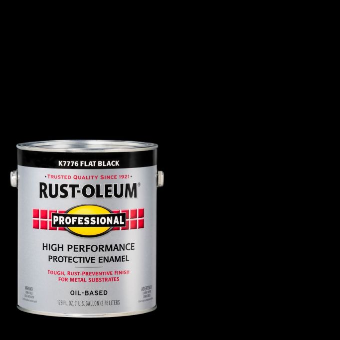Rust-Oleum 1gal Flat Black Professional Oil Based Enamel Paint (High Performance)