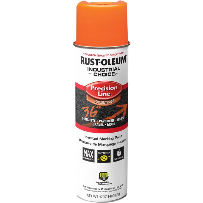 Rust-Oleum 17oz Fluorescent Orange Industrial Choice Solvent-Based Inverted Marking Spray Paint
