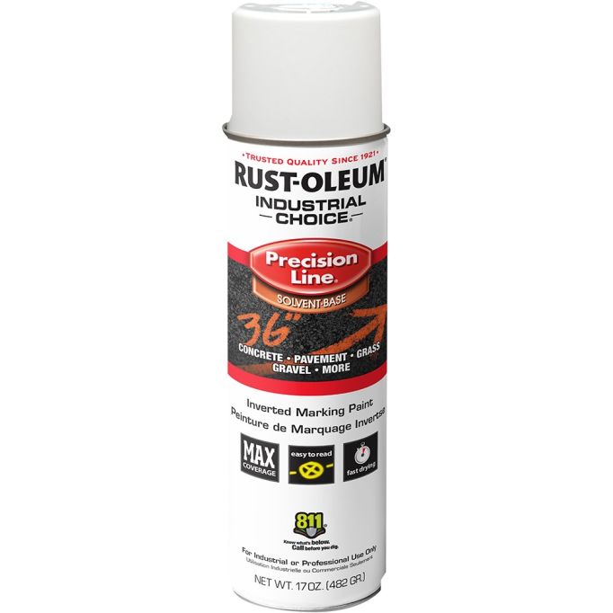 Rust-Oleum 17oz White Industrial Choice Solvent-Based Inverted Marking Spray Paint