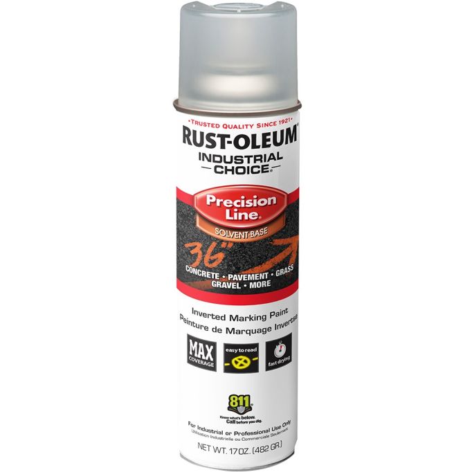 Rust-Oleum 17oz Clear Industrial Choice Solvent-Based Inverted Marking Spray Paint