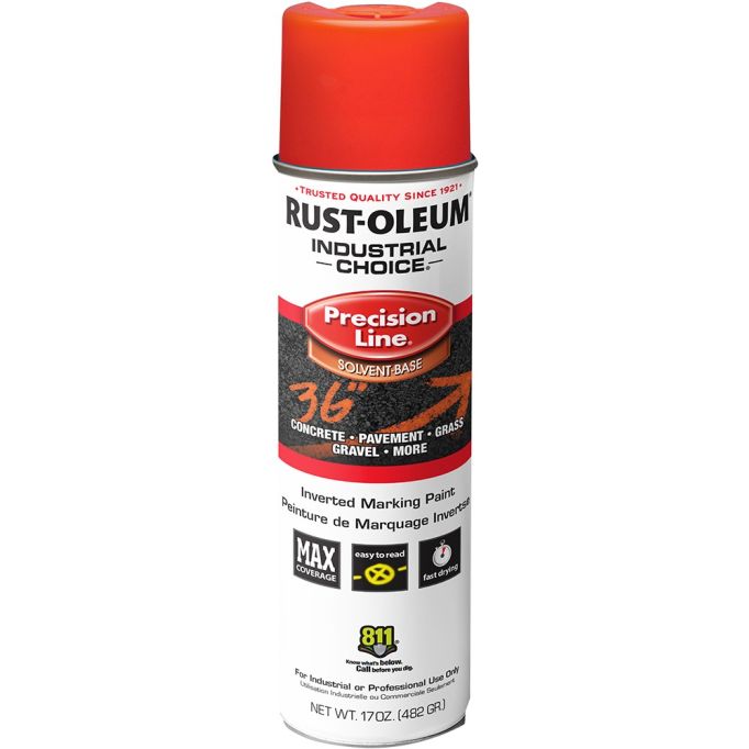 Rust-Oleum 17oz Fluorescent Red Industrial Choice Solvent-Based Inverted Marking Spray Paint