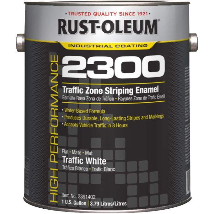 Rust-Oleum 1gal Flat White Traffic and Zone Striping Paint