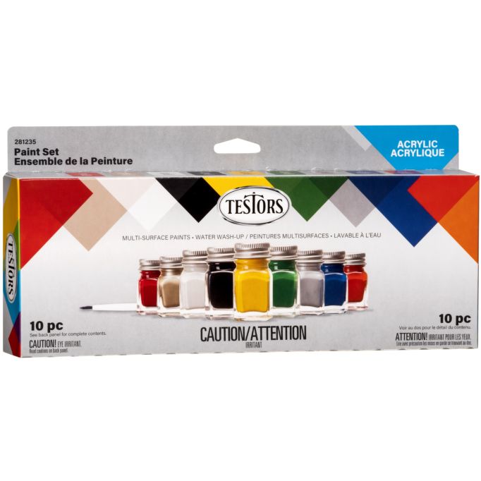 Testors 10 Piece Acrylic Craft Paint Set