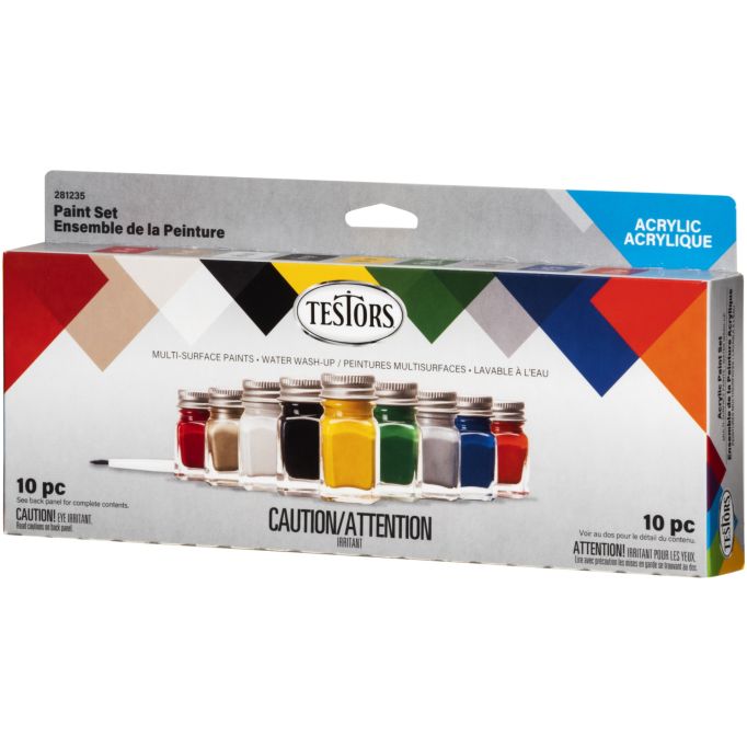 Testors 10 Piece Acrylic Craft Paint Set